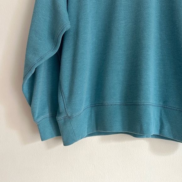 Entireworld Type-A supersoft turquoise cotton sweatshirt everybody.world XS S - Picture 8 of 8